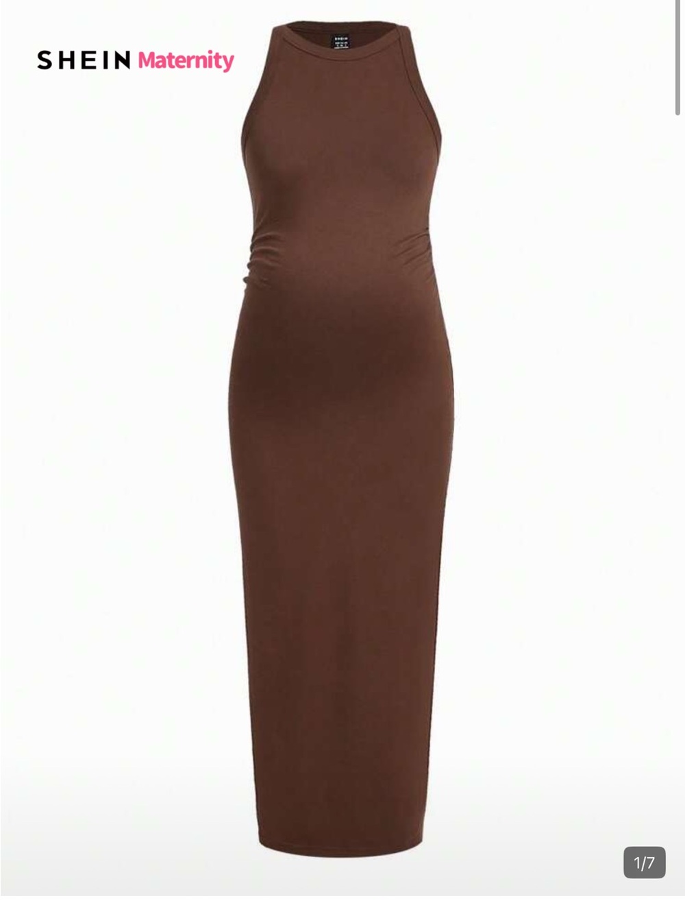 SHEIN Brown Maternity Maxi dress